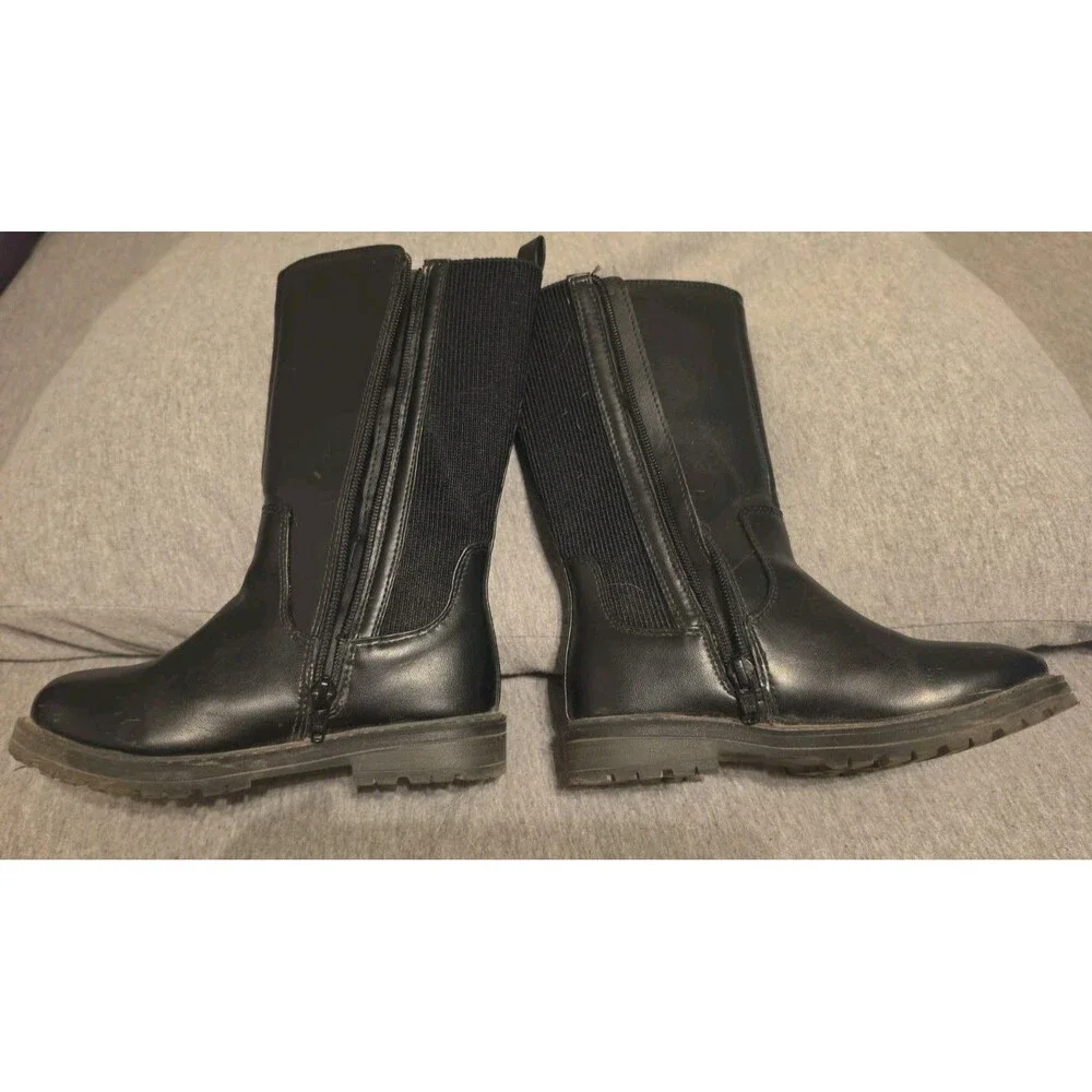 Wonder Nation Toddler Girls Tall Boot-Black-Size 13